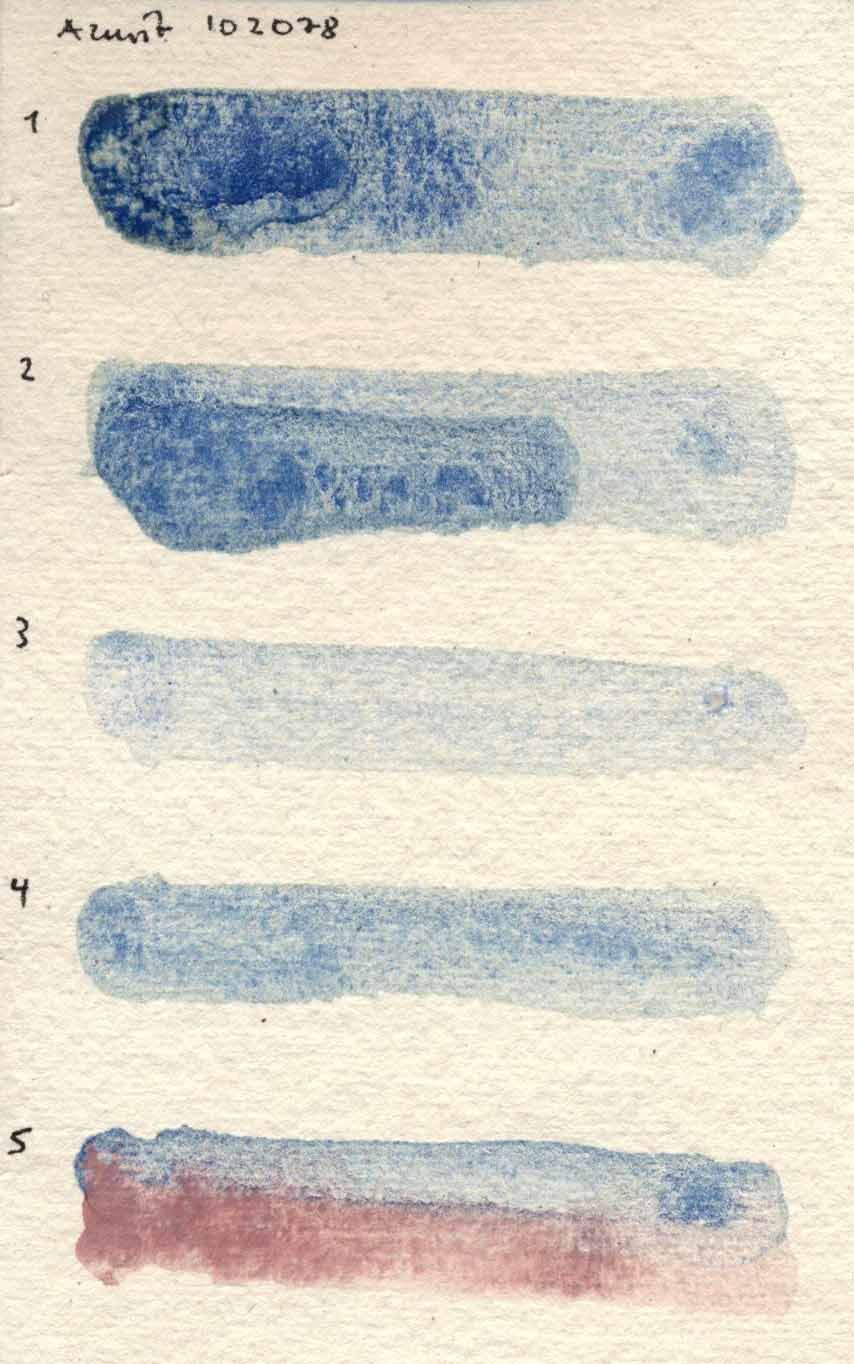 Kremer akvarel - azurit, nebesky modré světlo (plast, 3 x 1,8 x 1 cm)